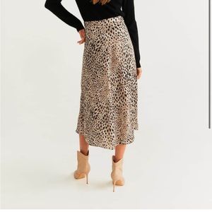 Mango midi cheetah skirt